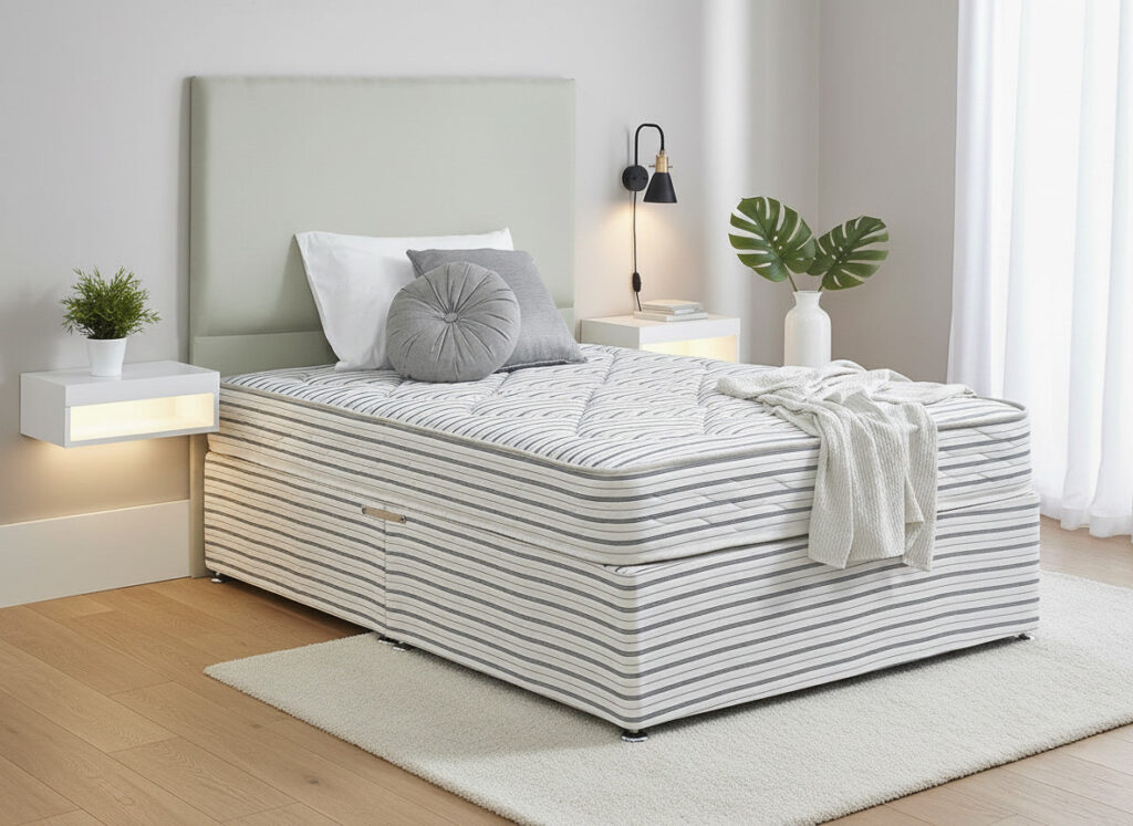 Falkirk Orthopaedic Guest Hotel Contract Coil Sprung Divan Bed Set