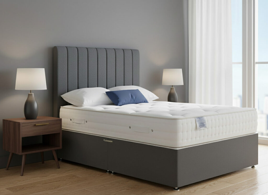 Lerwick Hotel Contract 1000 Pocket Sprung Intelligent Fibre Divan Bed Set