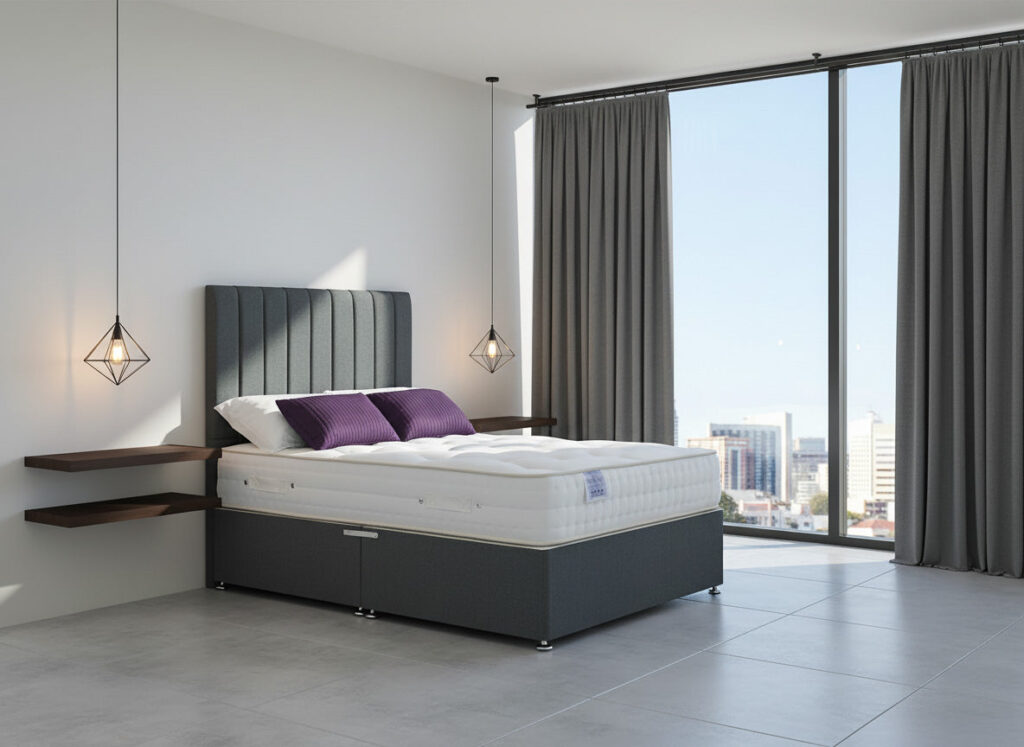 Lerwick Hotel Contract 2000 Pocket Sprung Intelligent Fibre Divan Bed Set