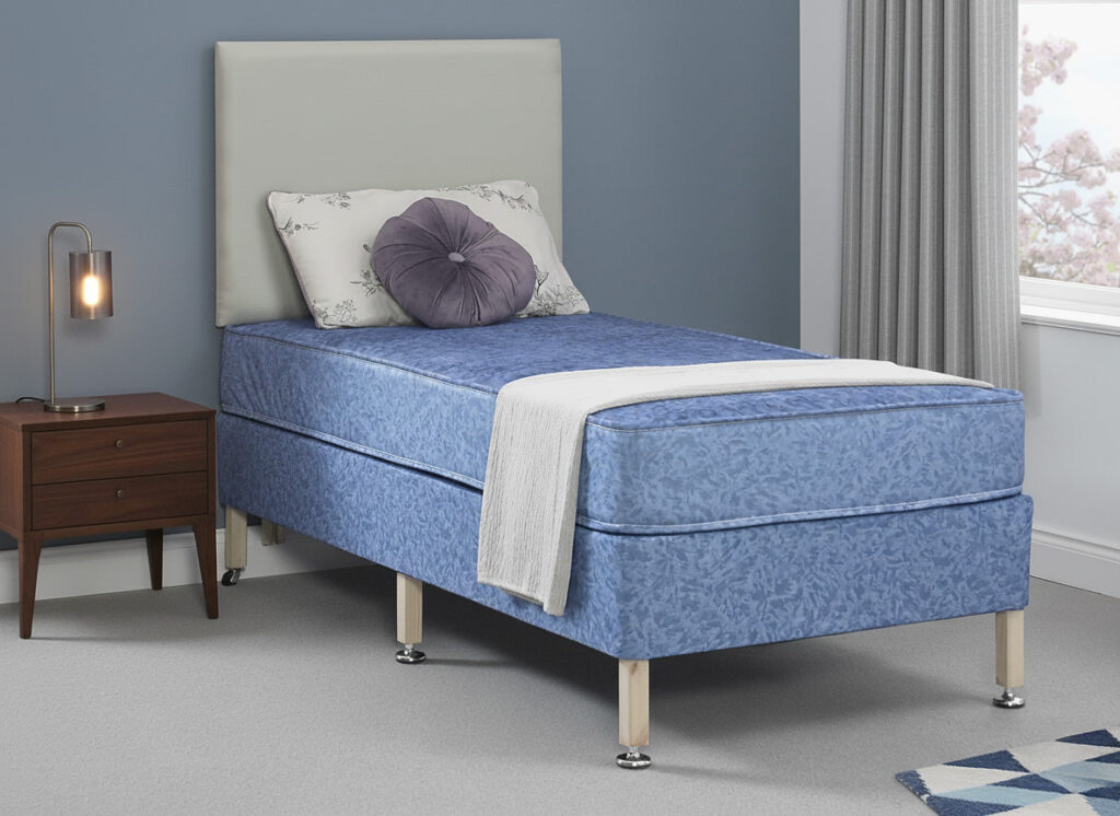 Denny Care Contract Water Resistant Coil Sprung Divan Bed Set on Legs