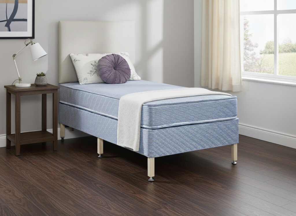 Thornton Orthopaedic Care Contract PVC Water Resistant Coil Sprung Divan Bed Set on Legs