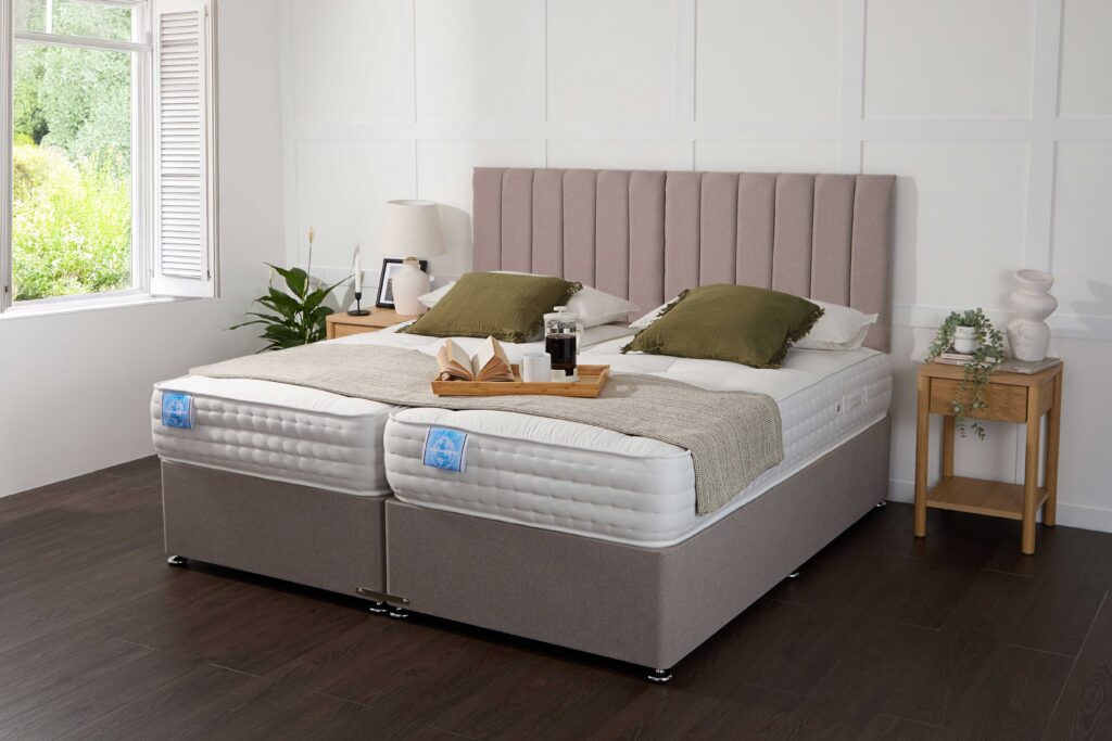 Lerwick Hotel Zip and Link Contract 2000 Pocket Sprung Intelligent Fibre Divan Bed Set